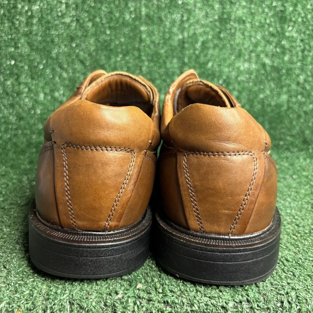 Johnston Murphy XC4 Waterproof Bicycle Toe Leather Oxford Brown Mens Size 11.5 M